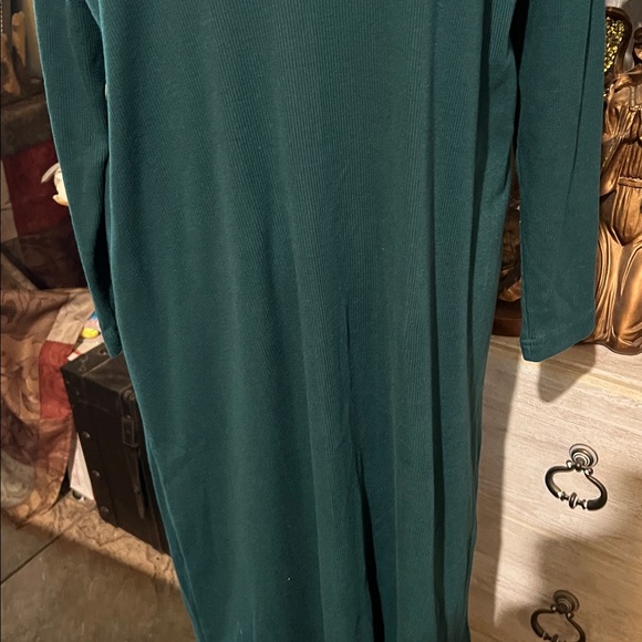 All American Comfort rib, maxi, long sleeve dress green size L petite - Picture 4 of 11